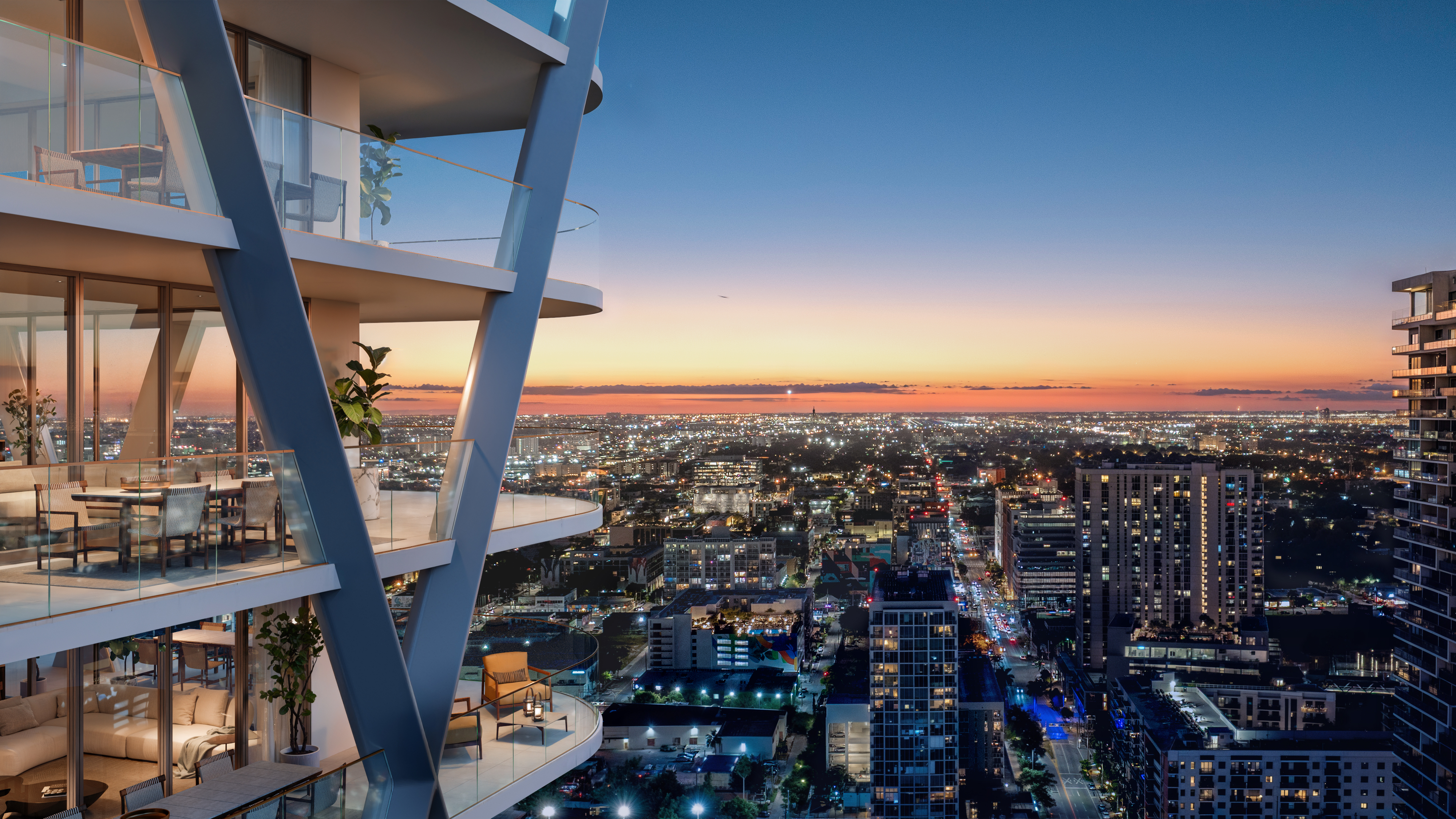 Corner unit with sunset views